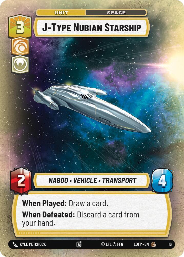 J-Type Nubian Starship 16 Organized Play Promos Star Wars card