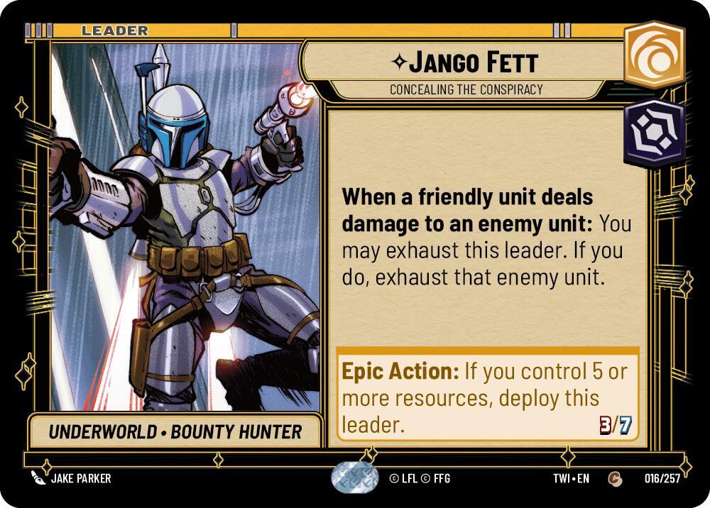 Jango Fett - Concealing the Conspiracy 016/257 Twilight of the Republic Star Wars card