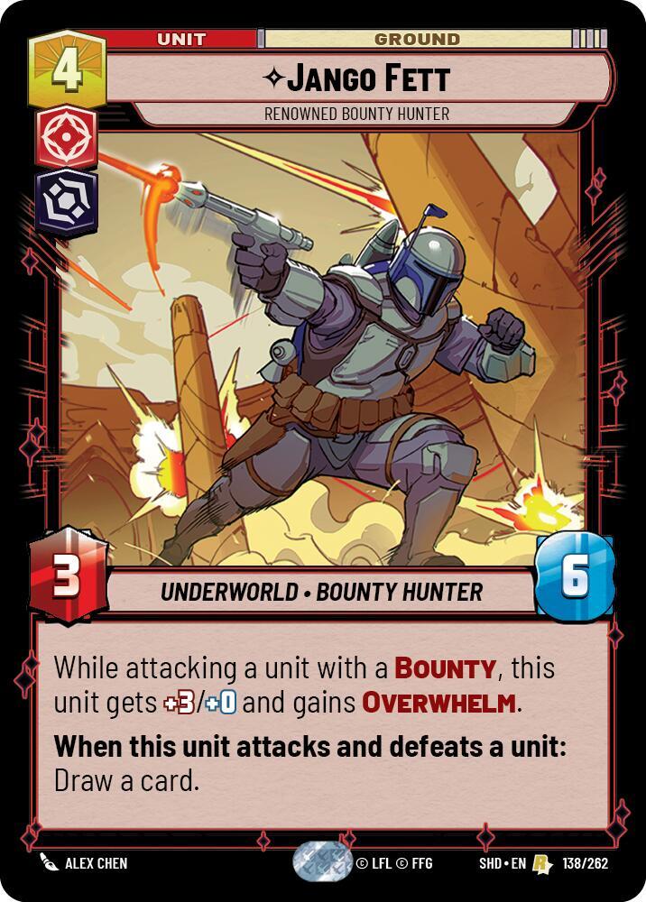 Jango Fett - Renowned Bounty Hunter 138/262 Shadows of the Galaxy Star Wars card
