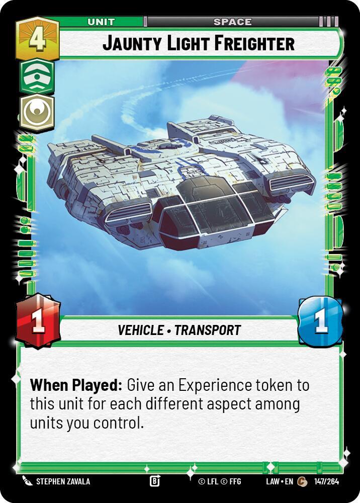 Jaunty Light Frieghter 147/264 A Lawless Time Star Wars card