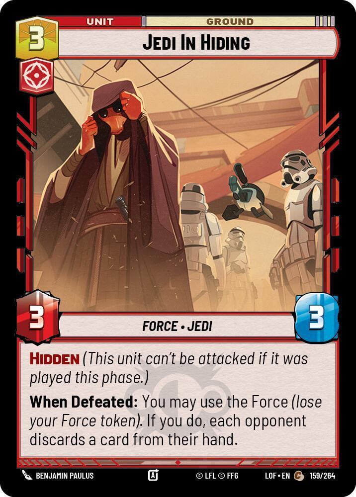 Jedi In Hiding 159/264 Legends of the Force Star Wars card