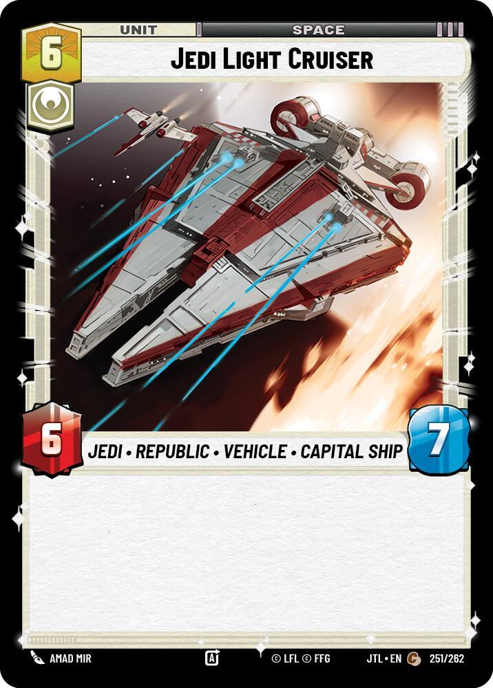 Jedi Light Cruiser 251/262 Jump to Lightspeed Star Wars card