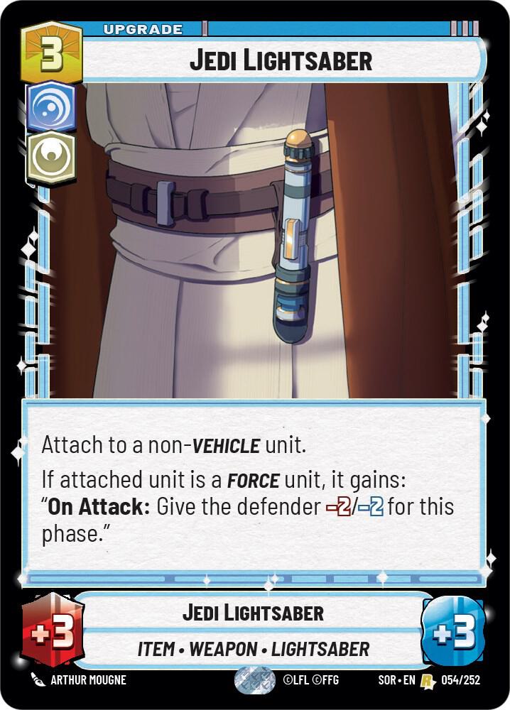 Jedi Lightsaber 054/252 Spark of Rebellion Star Wars card