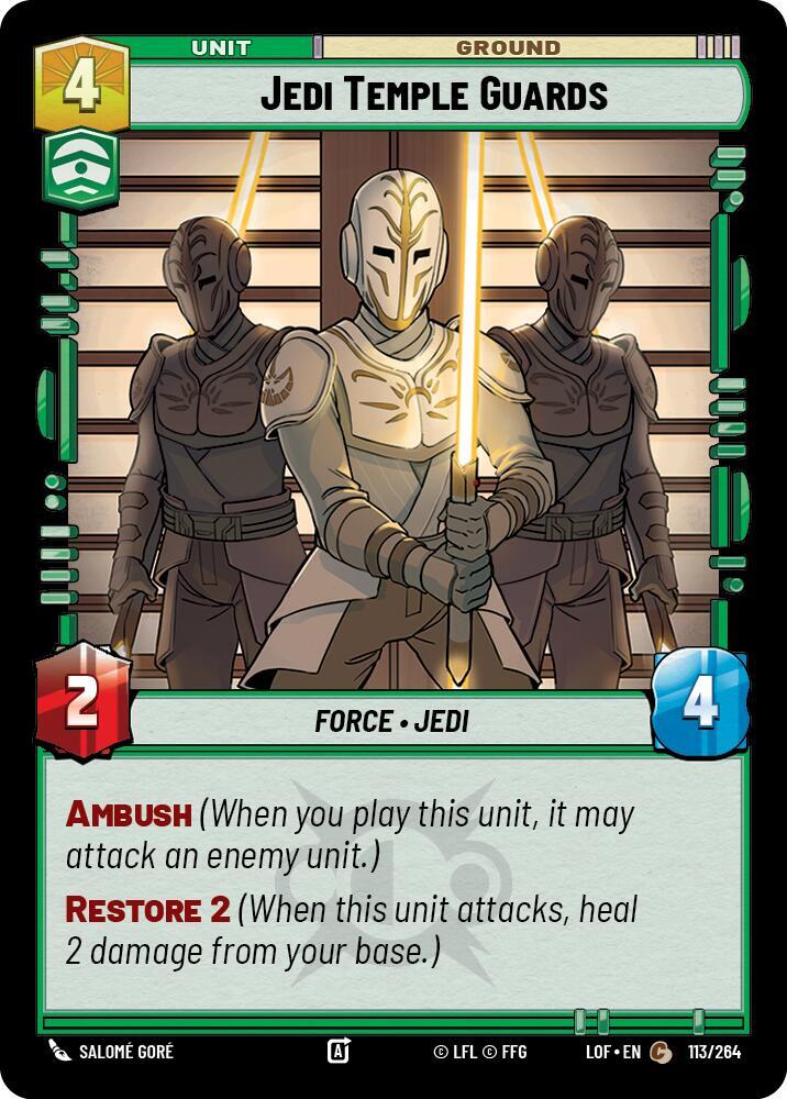 Jedi Temple Guards 113/264 Legends of the Force Star Wars card