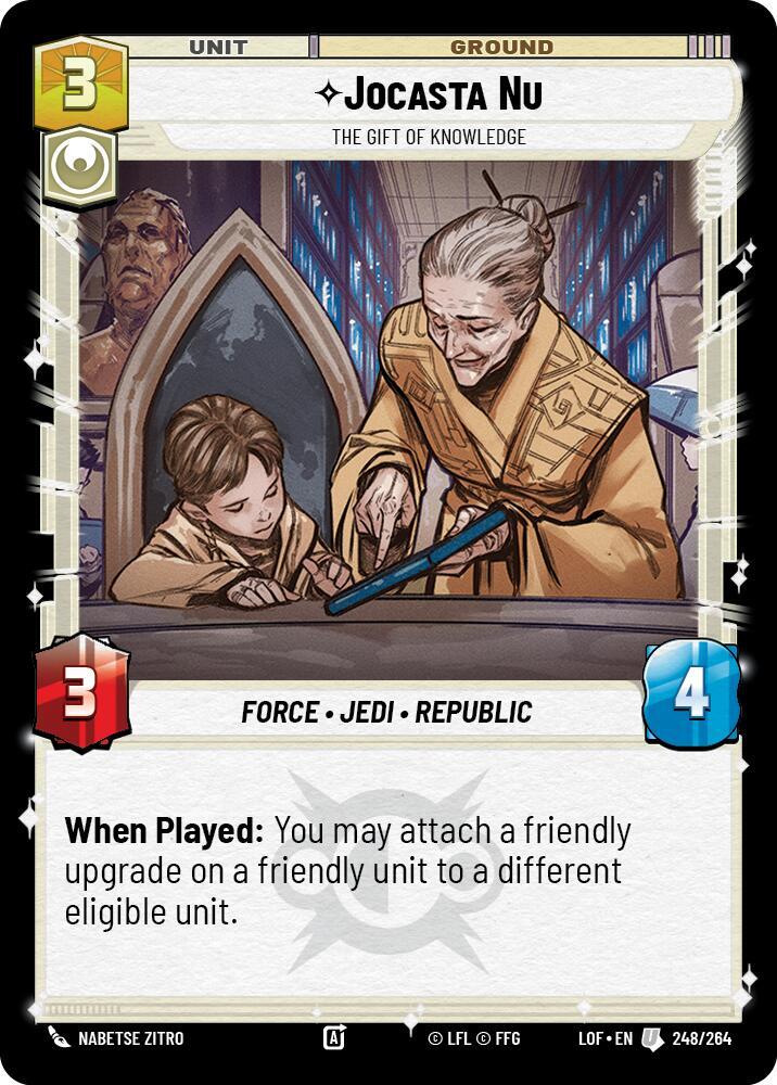 Jocasta Nu - The Gift of Knowledge 248/264 Legends of the Force Star Wars card
