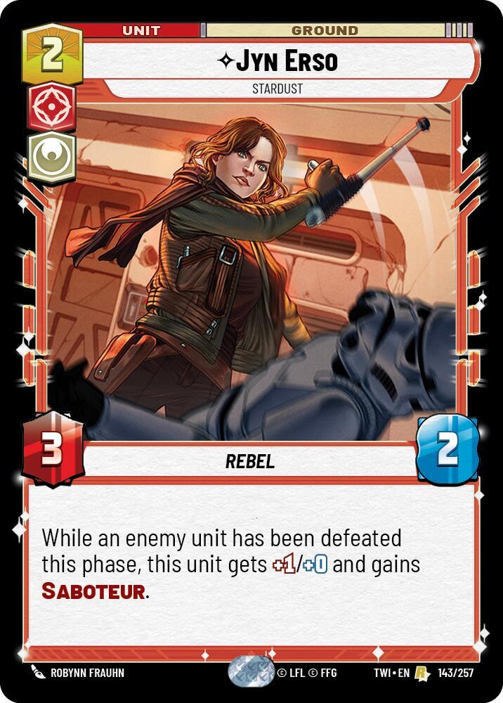 Jyn Erso - Stardust 143/257 Twilight of the Republic Star Wars card