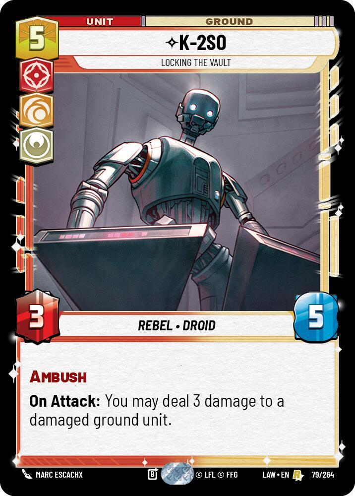 K-2S0 - Locking the Vault 79/264 A Lawless Time Star Wars card