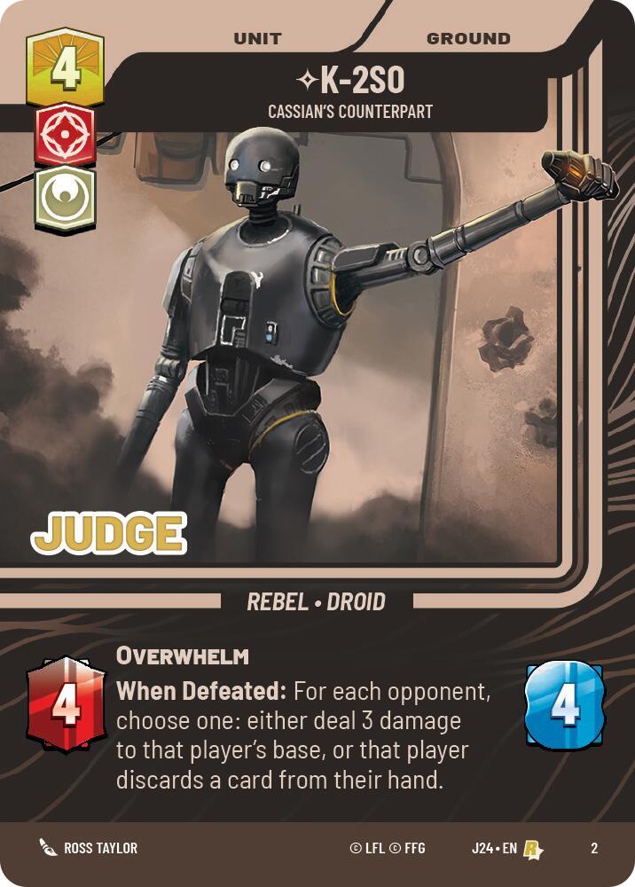 K-2SO - Cassian's Counterpart 2 Judge Promos Star Wars card