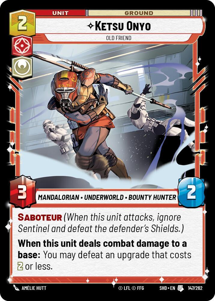 Ketsu Onyo - Old Friend 147/262 Shadows of the Galaxy Star Wars card