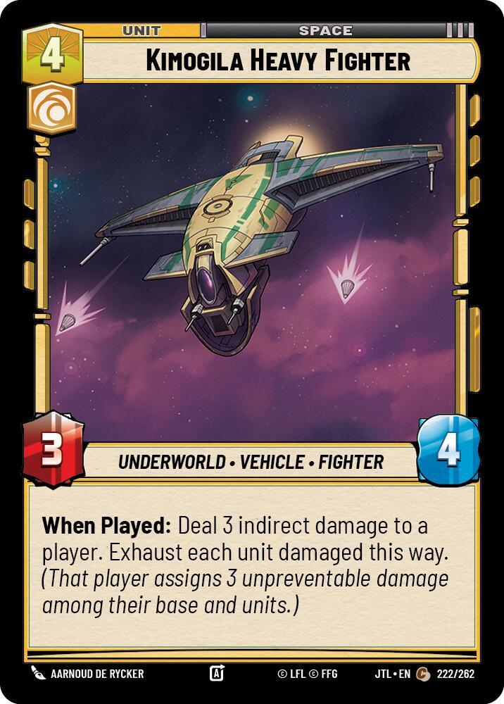 Kimogila Heavy Fighter 222/262 Jump to Lightspeed Star Wars card