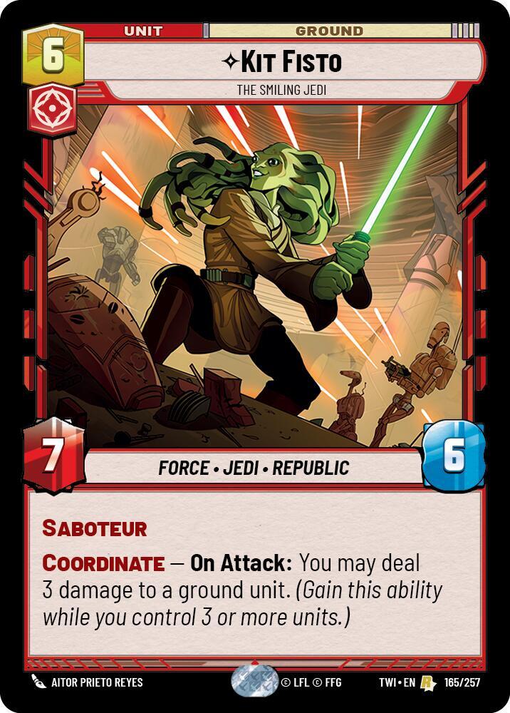 Kit Fisto - The Smiling Jedi 165/257 Twilight of the Republic Star Wars card
