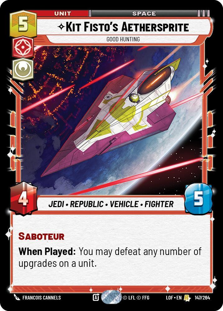 Kit Fisto's Aethersprite - Good Hunting 147/264 Legends of the Force Star Wars card