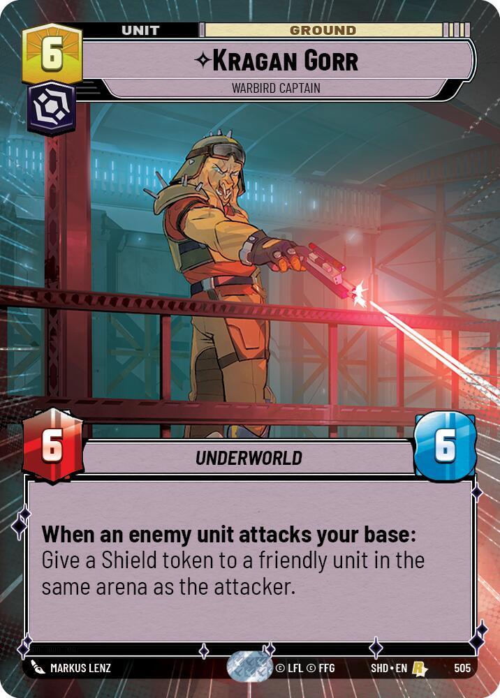 Kragan Gorr - Warbird Captain (Hyperspace) 505 Shadows of the Galaxy Star Wars card