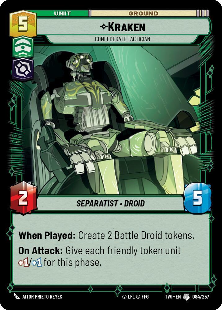 Kraken - Confederate Tactician 084/257 Twilight of the Republic Star Wars card