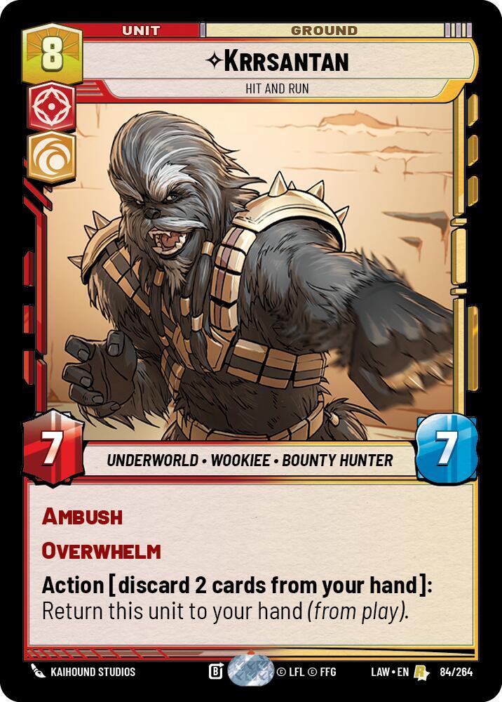Krrsantan - Hit and Run 84/264 A Lawless Time Star Wars card