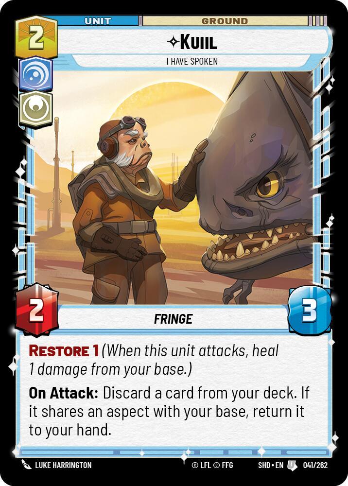 Kuiil - I Have Spoken 041/262 Shadows of the Galaxy Star Wars card