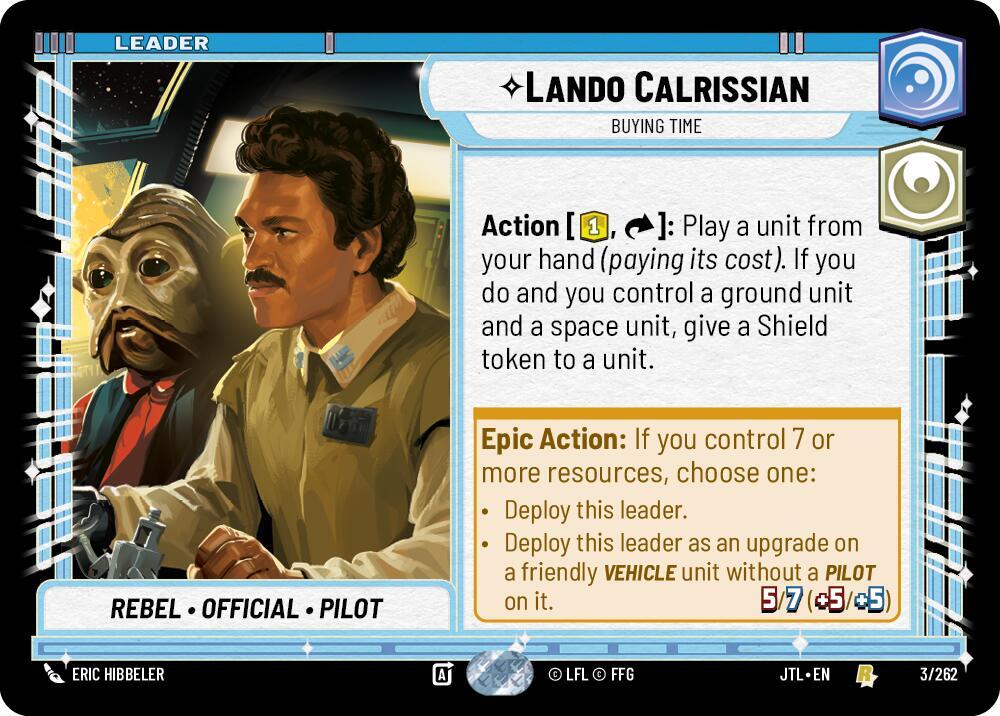 Lando Calrissian - Buying Time 003/262 Jump to Lightspeed Star Wars card