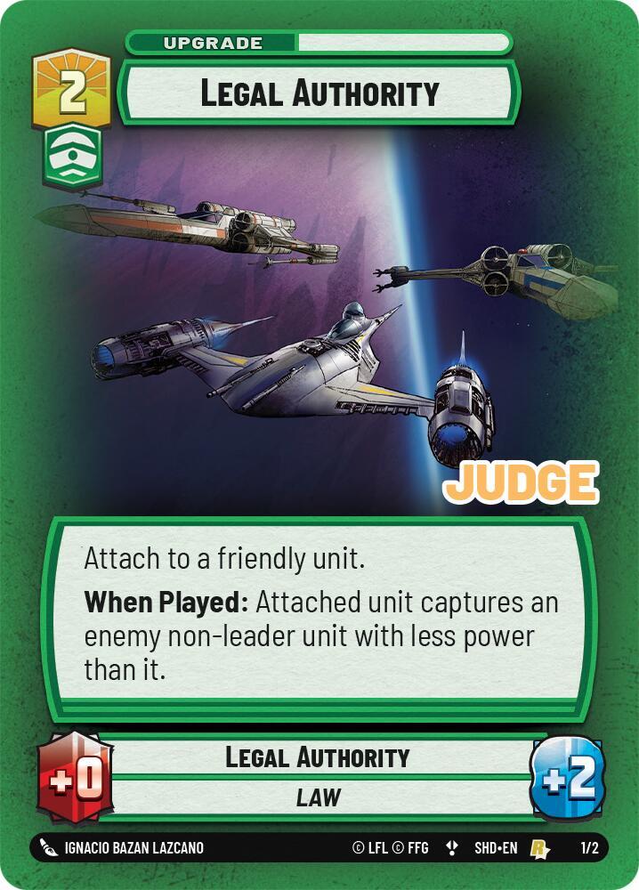 Legal Authority 45659 Judge Promos Star Wars card