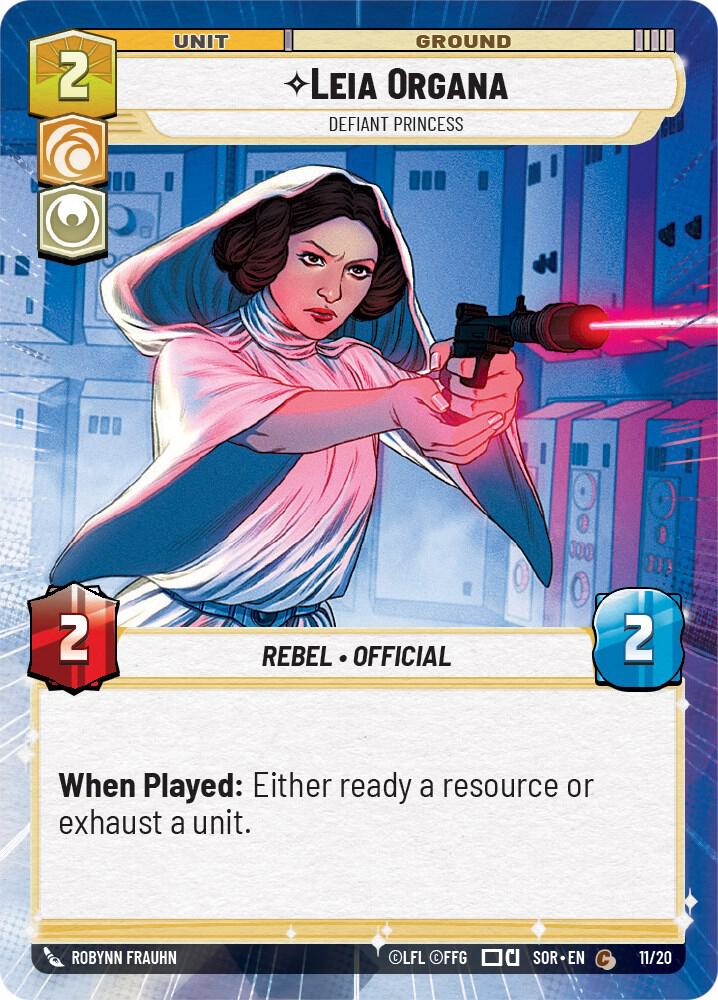 Leia Organa - Defiant Princess (Hyperspace) 45981 Spark of Rebellion: Weekly Play Promos Star Wars card