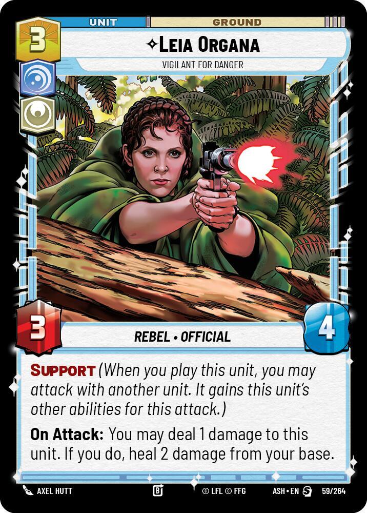 Leia Organa - Vigilant for Danger 59/264 Ashes of the Empire Star Wars card