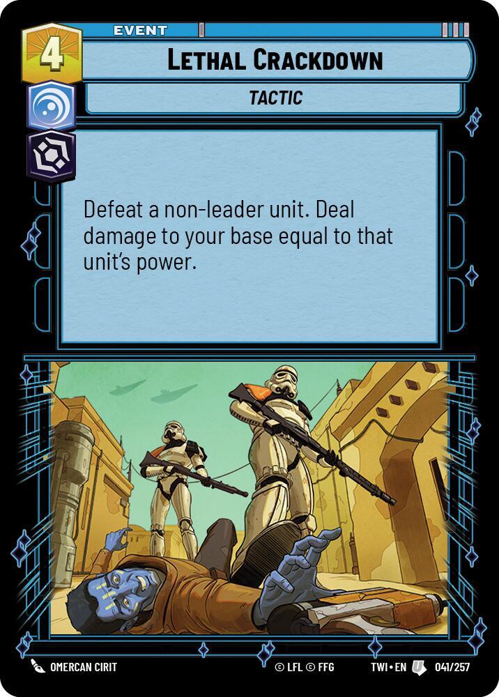 Lethal Crackdown 041/257 Twilight of the Republic Star Wars card