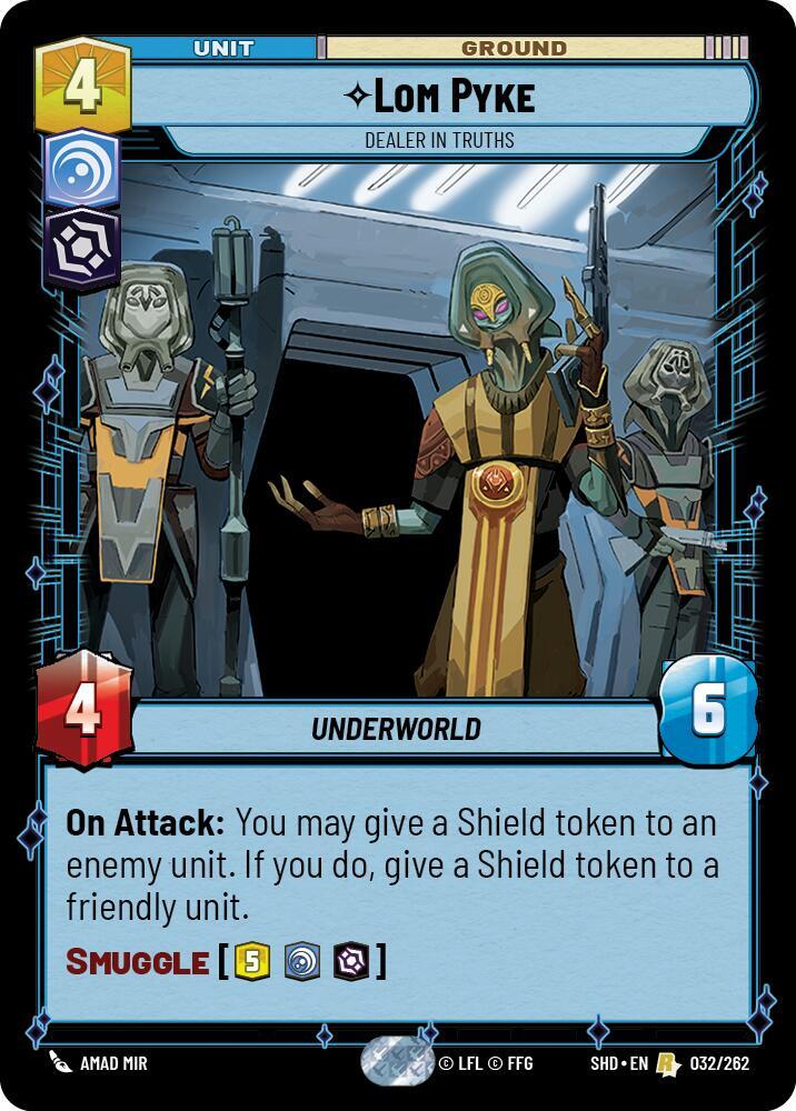 Lom Pyke - Dealer in Truths 032/262 Shadows of the Galaxy Star Wars card