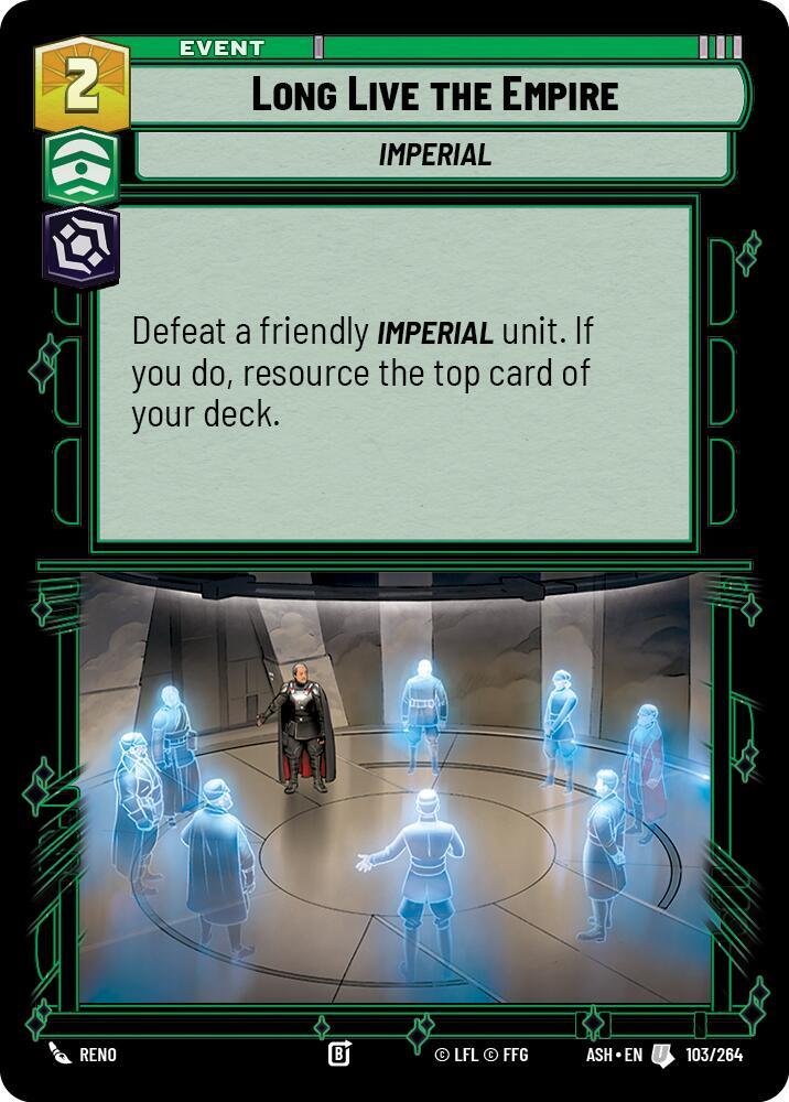 Long Live the Empire 103/264 Ashes of the Empire Star Wars card