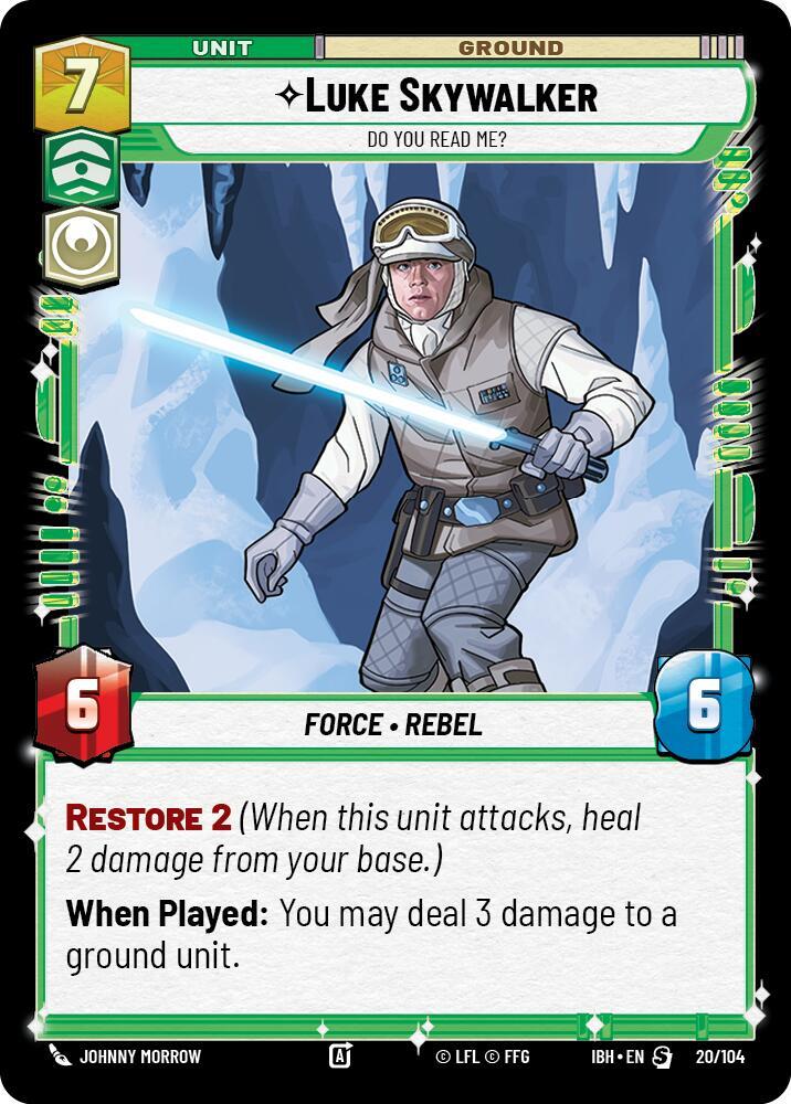 Luke Skywalker - Do You Read Me? 20/104 Intro Battle Hoth Star Wars card