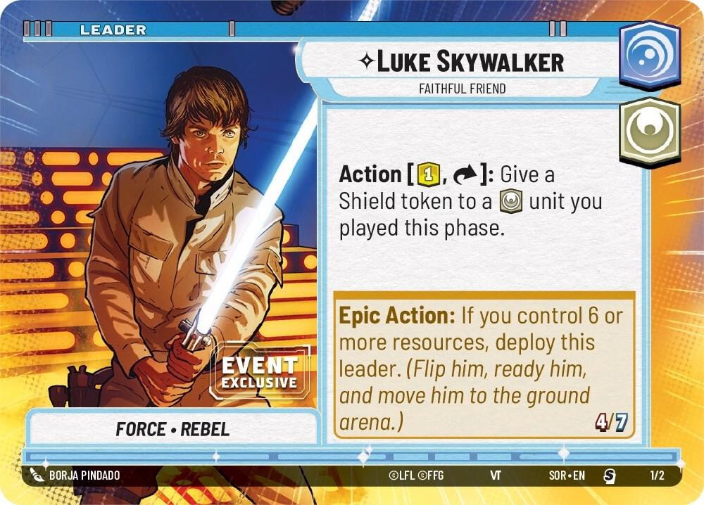 Luke Skywalker - Faithful Friend (Hyperspace) 45659 Event Exclusive Promos Star Wars card