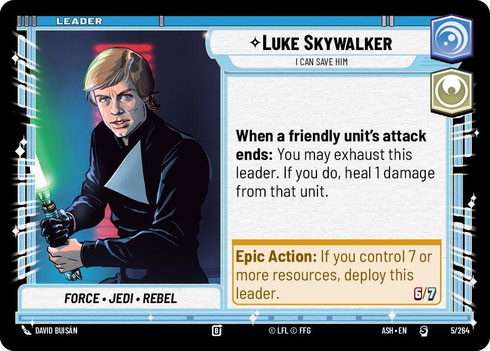 Luke Skywalker - I Can Save Him 5/264 Ashes of the Empire Star Wars card