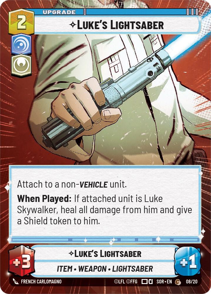 Luke's Lightsaber (Hyperspace) 45889 Spark of Rebellion: Weekly Play Promos Star Wars card