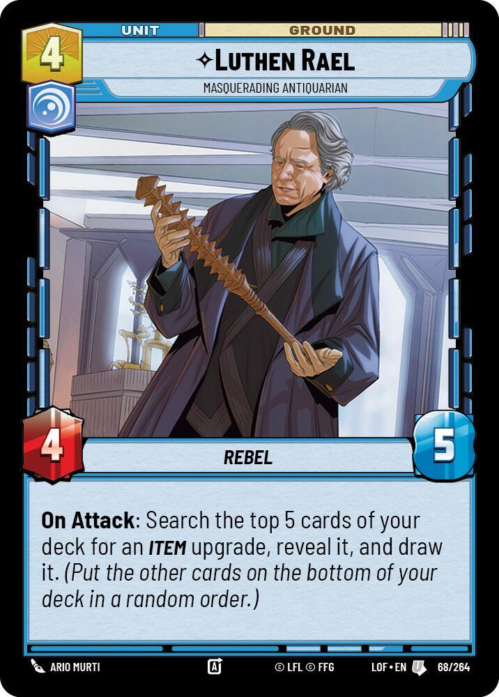 Luthen Rael - Masquerading Antiquarian 068/264 Legends of the Force Star Wars card