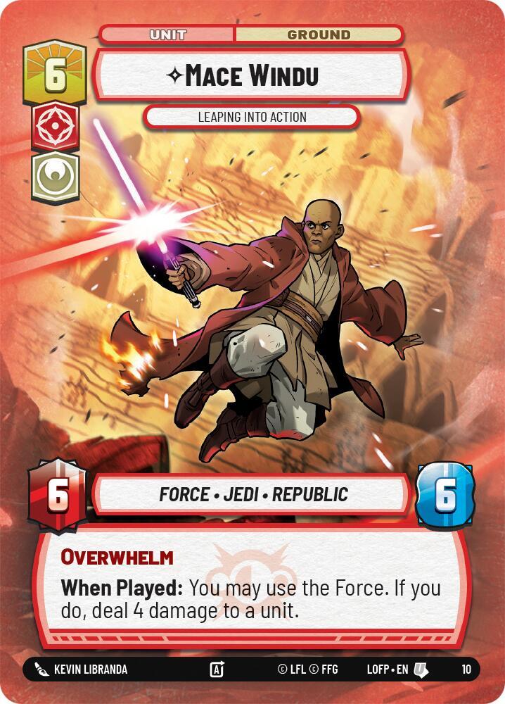 Mace Windu - Leaping into Action 10 Legends of the Force: Weekly Play Promos Star Wars card