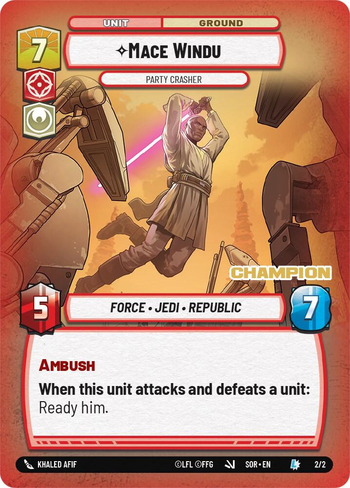 Mace Windu - Party Crasher (Champion) 45690 Store Showdown Promos Star Wars card