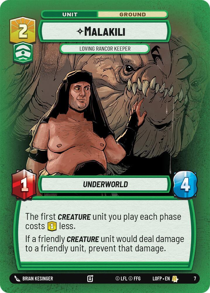 Malakili - Loving Rancor Keeper 7 Legends of the Force: Weekly Play Promos Star Wars card