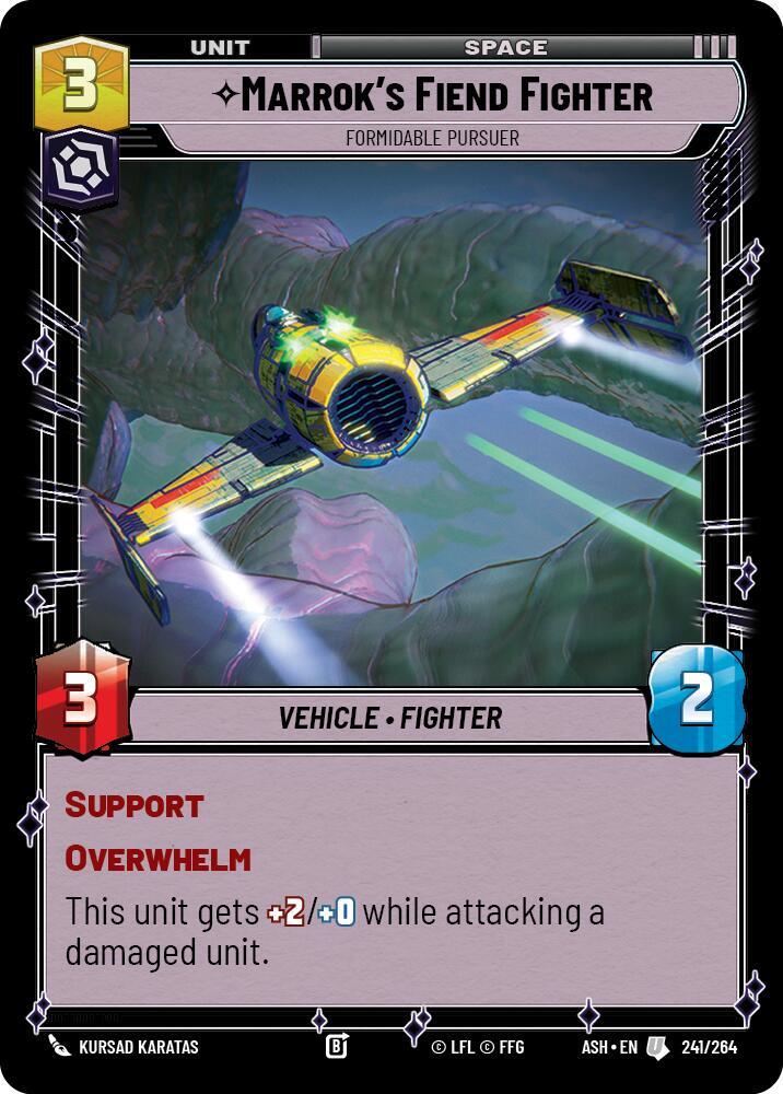 Marrok's Fiend Fighter - Formidable Pursuer 241/264 Ashes of the Empire Star Wars card