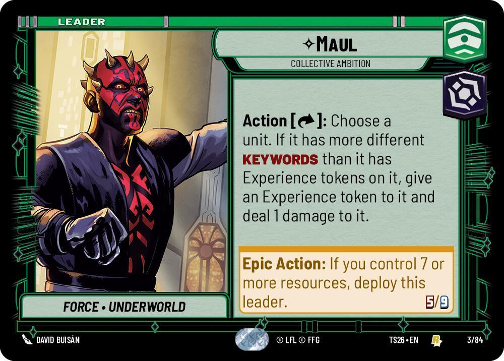 Maul - Collective Ambition 3/84 Twin Suns Star Wars card