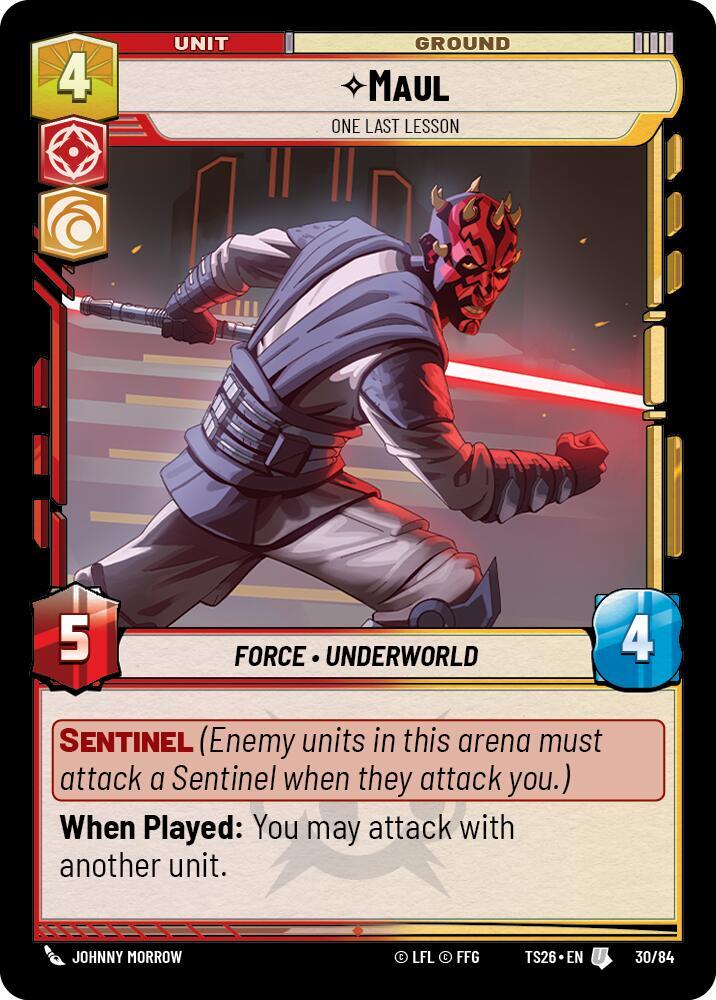 Maul - One Last Lesson 30/84 Twin Suns Star Wars card
