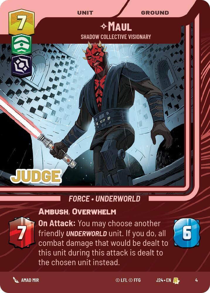 Maul - Shadow Collective Visionary 4 Judge Promos Star Wars card