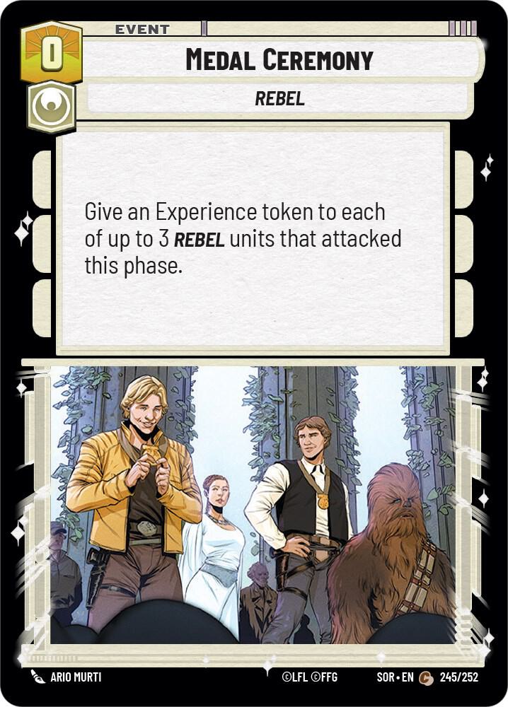Medal Ceremony 245/252 Spark of Rebellion Star Wars card
