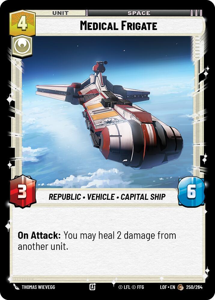 Medical Frigate 250/264 Legends of the Force Star Wars card