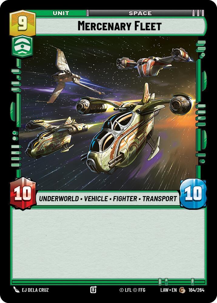 Mercenary Fleet 164/264 A Lawless Time Star Wars card