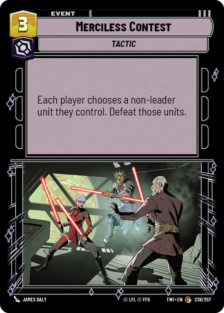 Merciless Contest 238/257 Twilight of the Republic Star Wars card