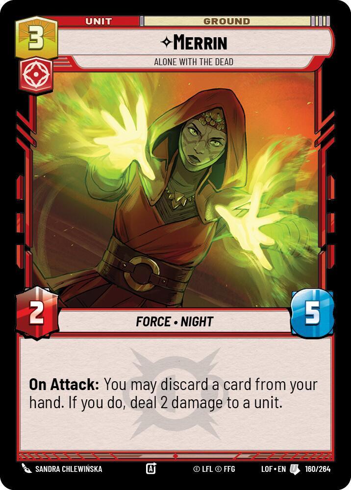 Merrin - Alone with the Dead 160/264 Legends of the Force Star Wars card