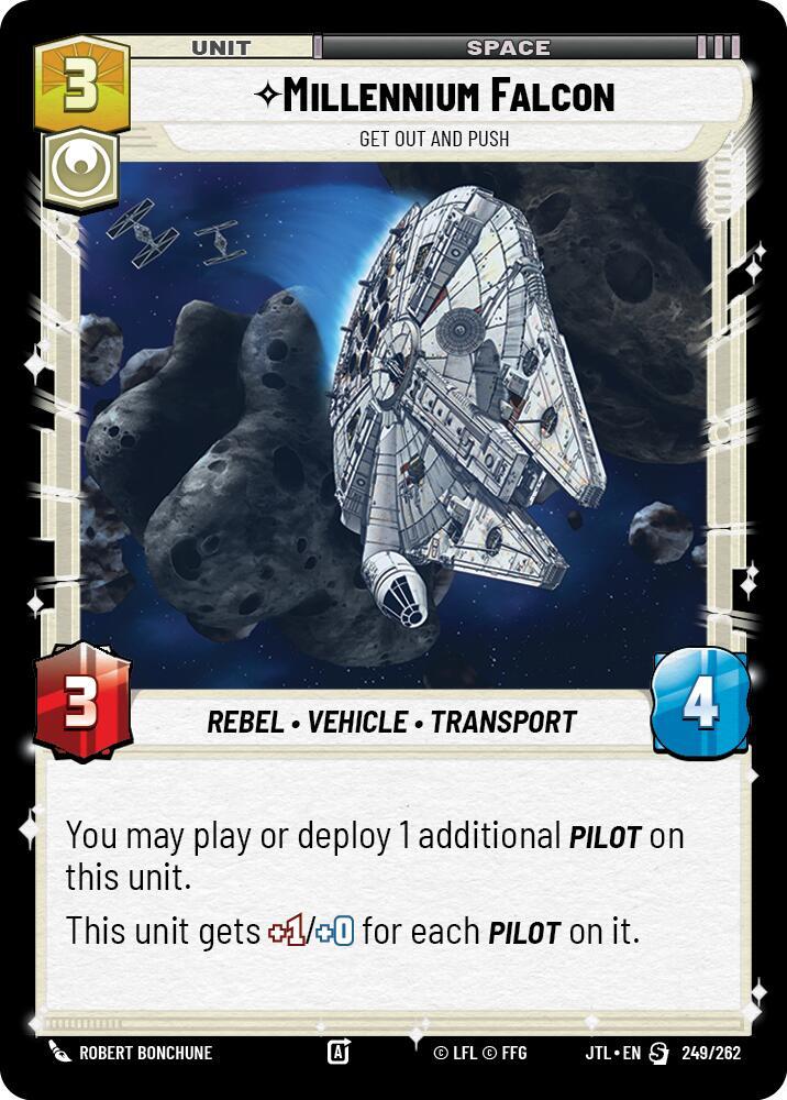 Millennium Falcon - Get Out And Push 249/262 Jump to Lightspeed Star Wars card