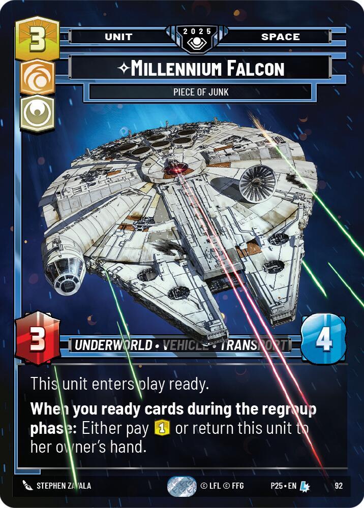 Millennium Falcon - Piece of Junk 92 Organized Play Promos Star Wars card