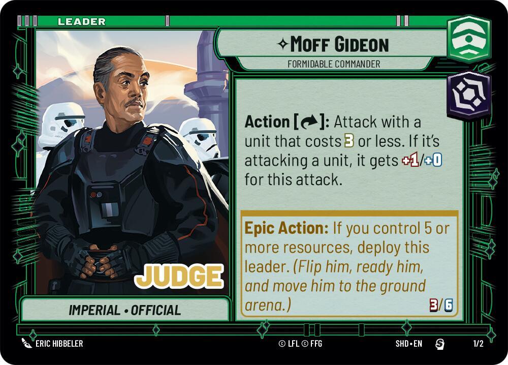 Moff Gideon - Formidable Commander 45659 Judge Promos Star Wars card