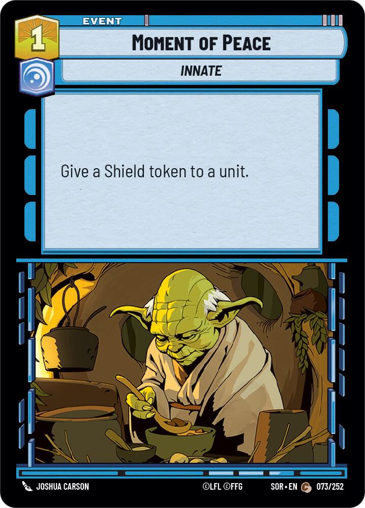 Moment of Peace 073/252 Spark of Rebellion Star Wars card