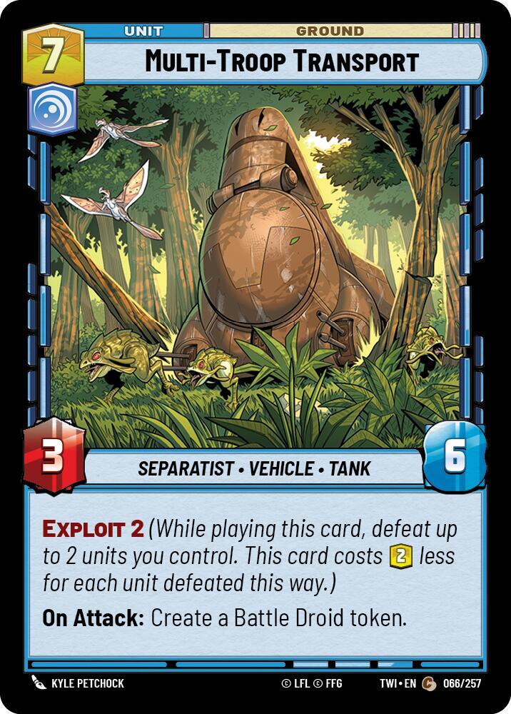 Multi-Troop Transport 066/257 Twilight of the Republic Star Wars card
