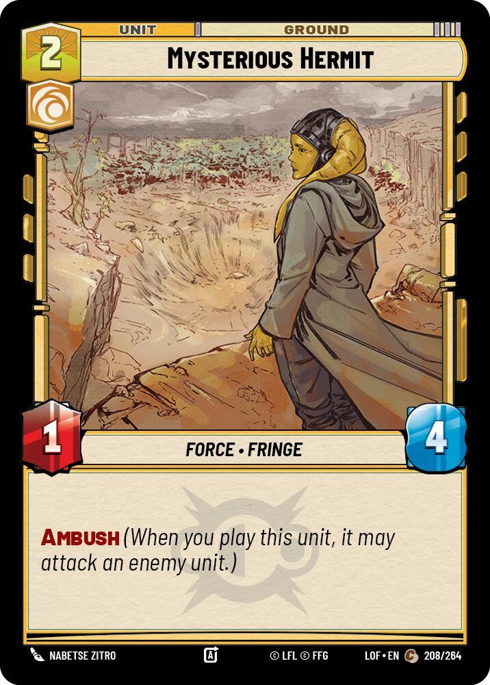 Mysterious Hermit 208/264 Legends of the Force Star Wars card